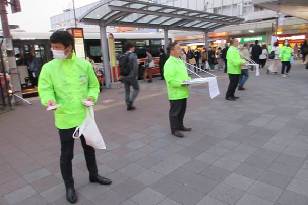 大宮駅東口で請願署名活動を実施しました！（連合埼玉）